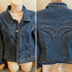 JeanBay Embroidered Denim Jean Jacket
